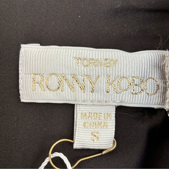 Torn by Ronny Kobo Gemma Faux Leather Cutout Mini Dress Bodycon Black S New - Picture 11 of 15